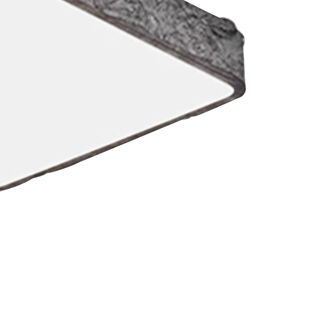 NordFelsen | LED-Deckenleuchte – Quadratisch im Stein-Fels-Design, Wabi-Sabi Stil