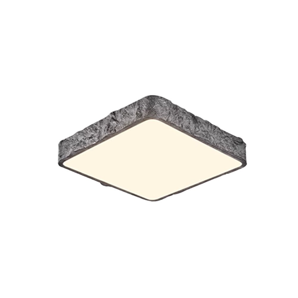 NordFelsen | LED-Deckenleuchte – Quadratisch im Stein-Fels-Design, Wabi-Sabi Stil