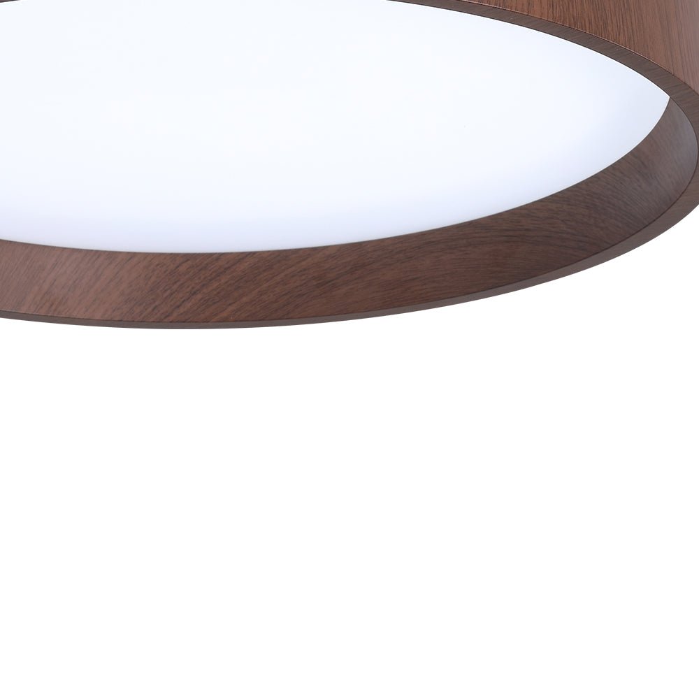 WoodLine | Runde LED-Deckenleuchte in Walnussoptik – Minimalistisches Design