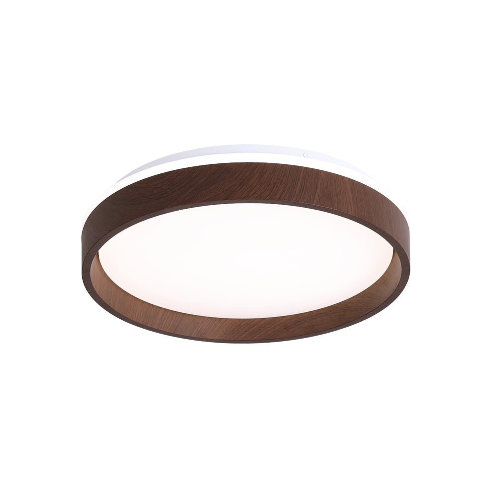 WoodLine | Runde LED-Deckenleuchte in Walnussoptik – Minimalistisches Design