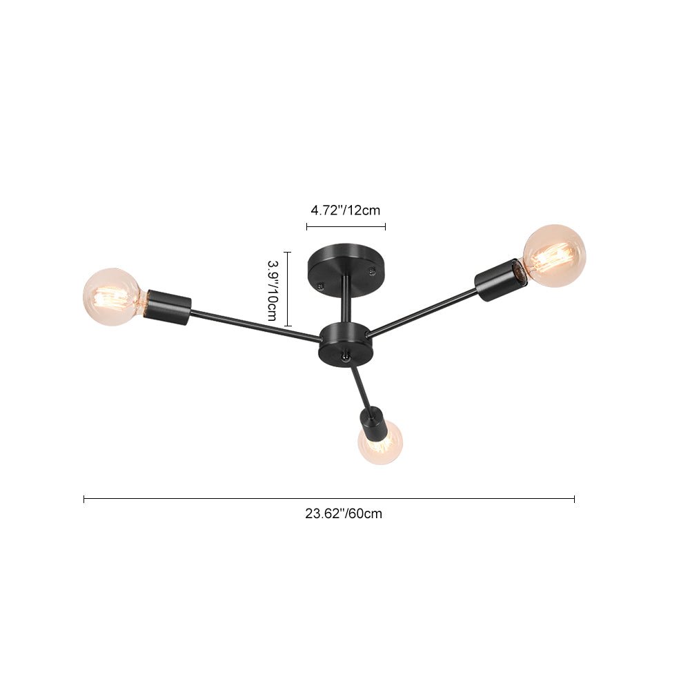 StellaSputnik | Mid-Century 3-Licht Kronleuchter