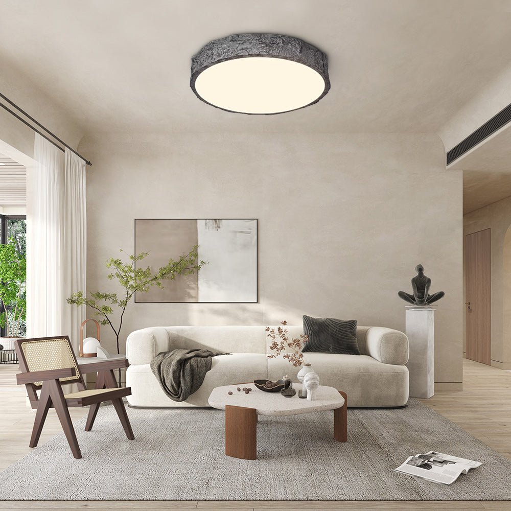 NordStein | LED-Deckenleuchte – Wabi-Sabi Fels-Design