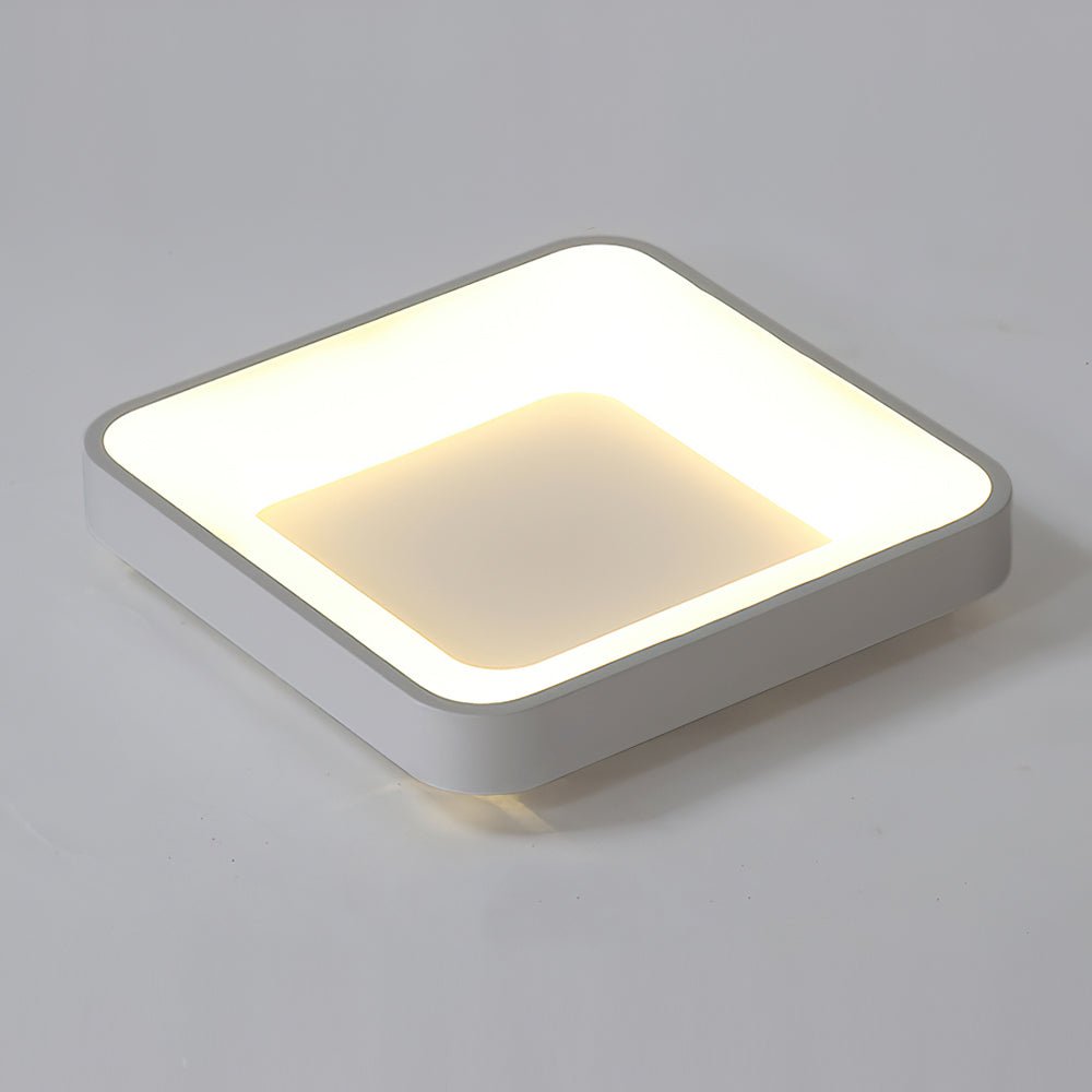 NordicSquare | LED-Deckenleuchte – Flache quadratische Lampe mit Acrylschirm