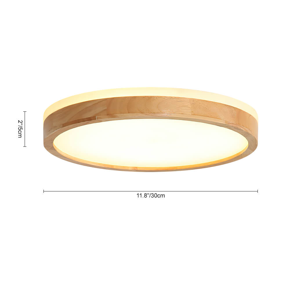 ScandiWood | Dimmbares Skandinavische LED - Flush-Mount