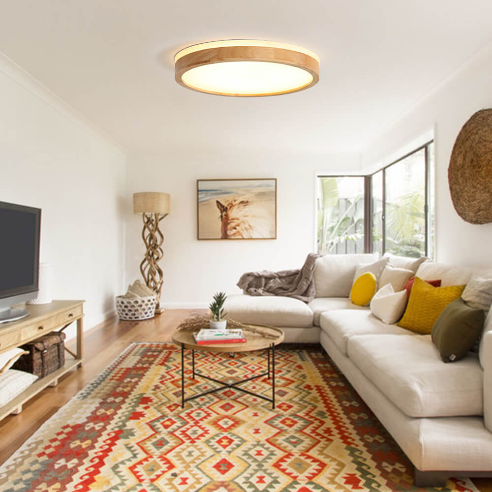 ScandiWood | Dimmbares Skandinavische LED - Flush-Mount