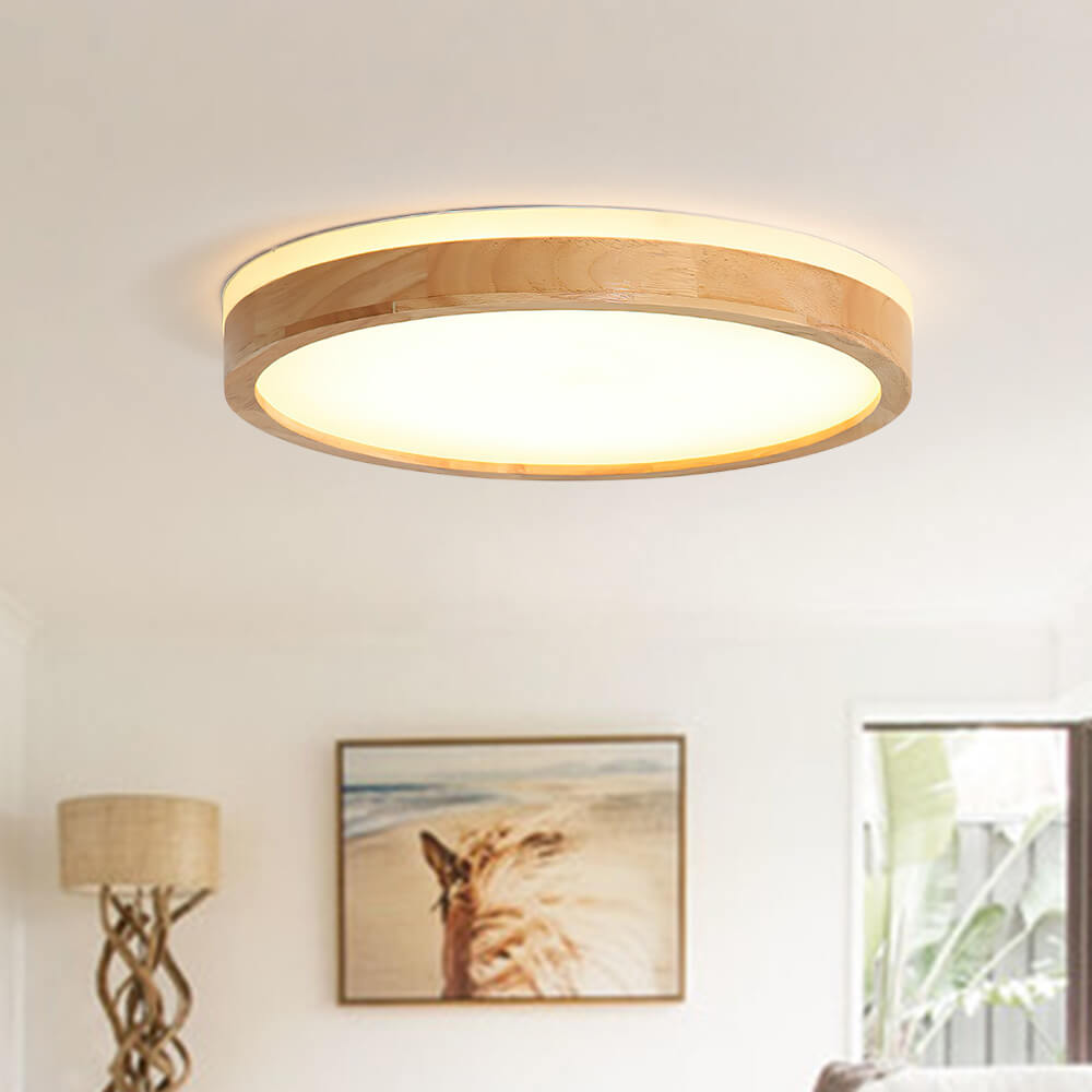ScandiWood | Dimmbares Skandinavische LED - Flush-Mount