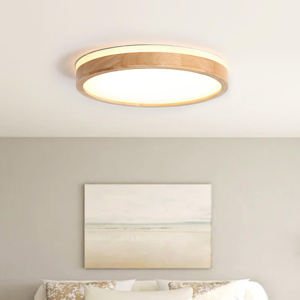 ScandiWood | Dimmbares Skandinavische LED - Flush-Mount