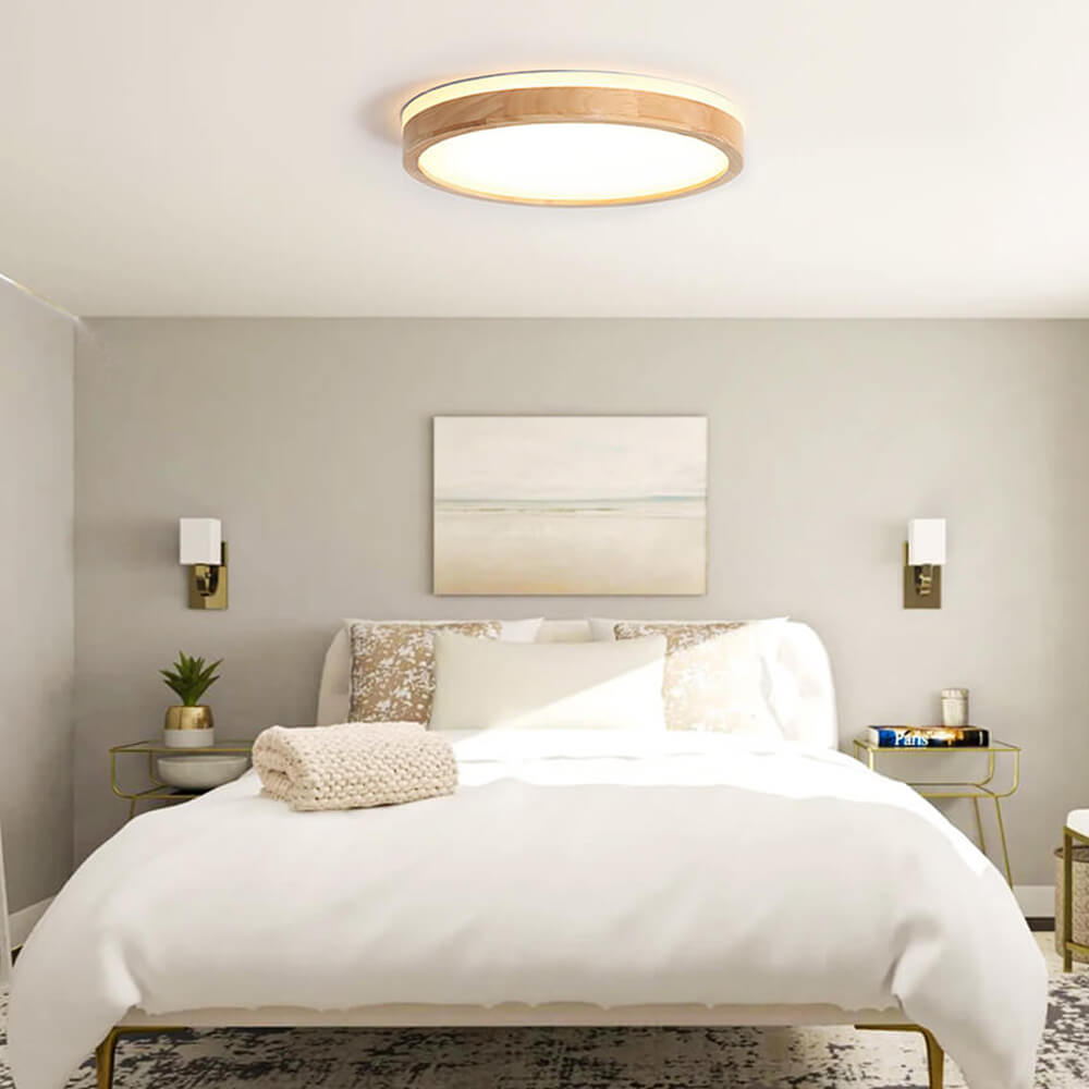 ScandiWood | Dimmbares Skandinavische LED - Flush-Mount