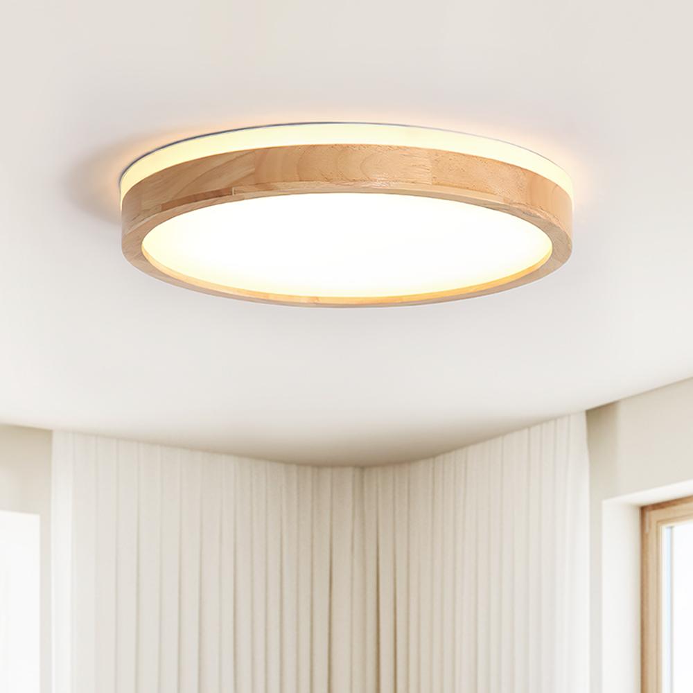 ScandiWood | Dimmbares Skandinavische LED - Flush-Mount