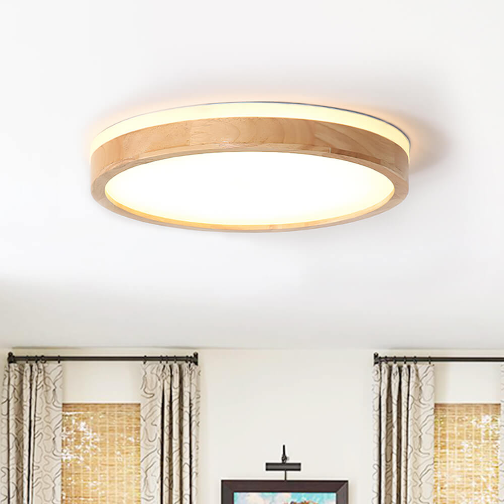 ScandiWood | Dimmbares Skandinavische LED - Flush-Mount