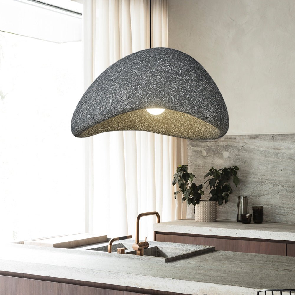 WabiFleck | Handgefertigte Pendelleuchte im japanischen Wabi-Sabi-Stil – Dimmbar