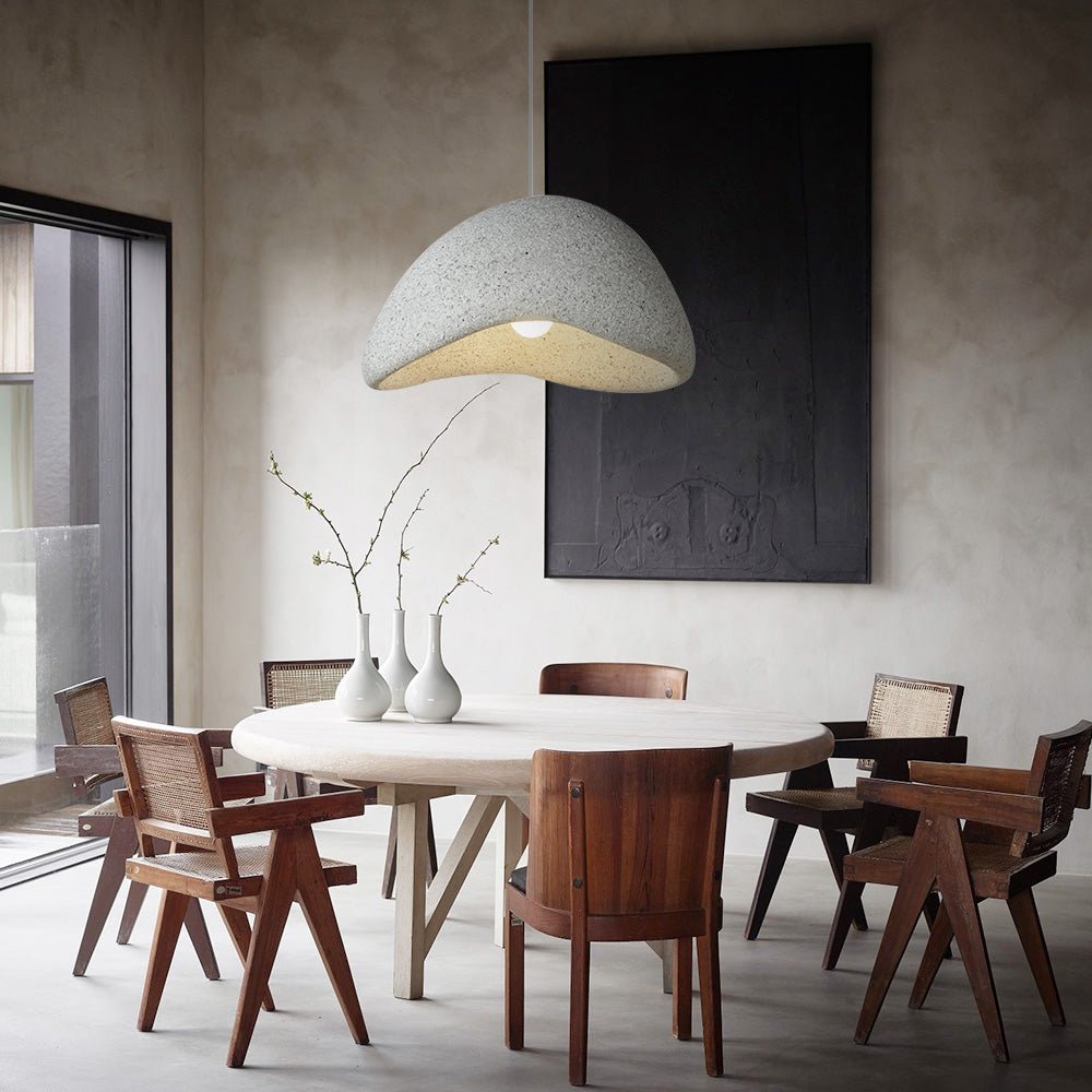 WabiFleck | Handgefertigte Pendelleuchte im japanischen Wabi-Sabi-Stil – Dimmbar