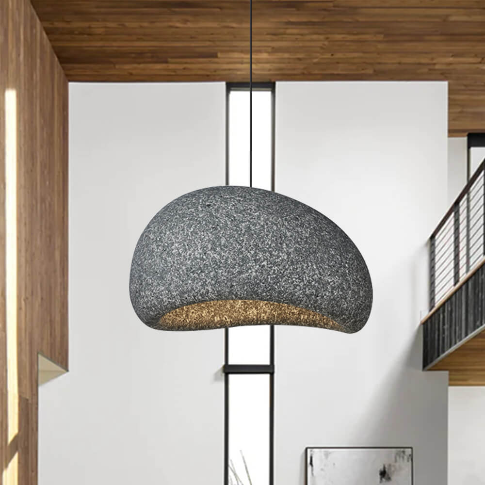 WabiFleck | Handgefertigte Pendelleuchte im japanischen Wabi-Sabi-Stil – Dimmbar