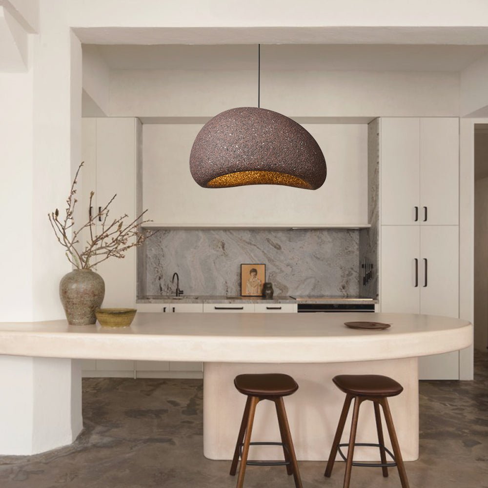 WabiFleck | Handgefertigte Pendelleuchte im japanischen Wabi-Sabi-Stil – Dimmbar