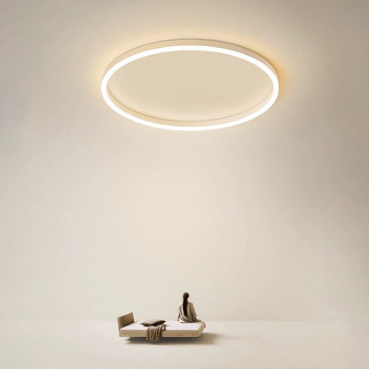 EclipseAura | Moderne LED-Deckenleuchte – Dimmbares, Ring-Design aus Metall in Schwarz/Weiß/Gold für Wohnzimmer & Schlafzimmer