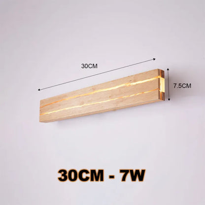 CrackLume | Holz-Wandleuchte – Moderne LED-Lampe mit Rissmuster aus Holz & Acryl, Warmes Licht