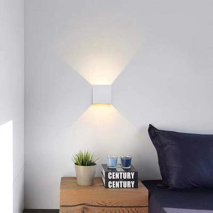 LumenLicht | Moderne LED Außenwandleuchte Weiß/Schwarz Metall für Garten & Flur