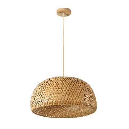 Rattano | Pendelleuchte aus handgewebtem Bambus & Rattan