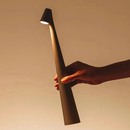 AuroraTouch | LED-Tischlampe – Kabellose Nordic Minimalistische Touch-Lampe mit 3-Stufen-Dimmung für Wohnzimmer, Schlafzimmer & Büro, Akku bis 10h