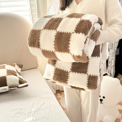 Gemütliche traditionelle Karodecke aus Flanell - Warm und Waschbar