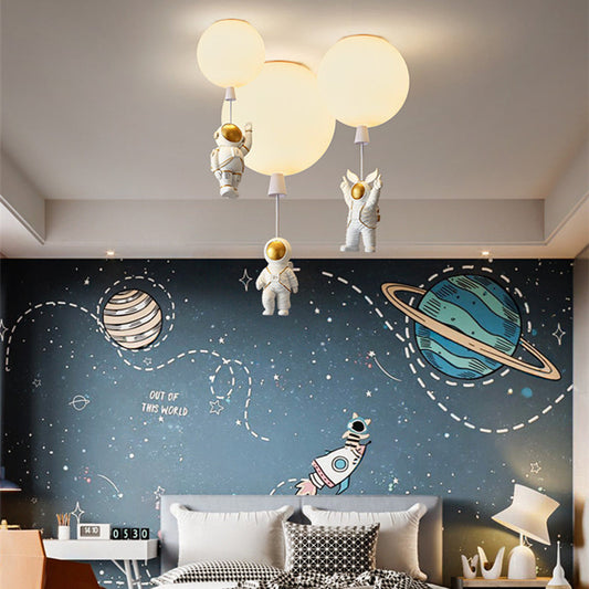 Gagarin | Astronauten-Ballon LED Deckenleuchte – 8 Farben, Fantasievolles Design für Kinderzimmer