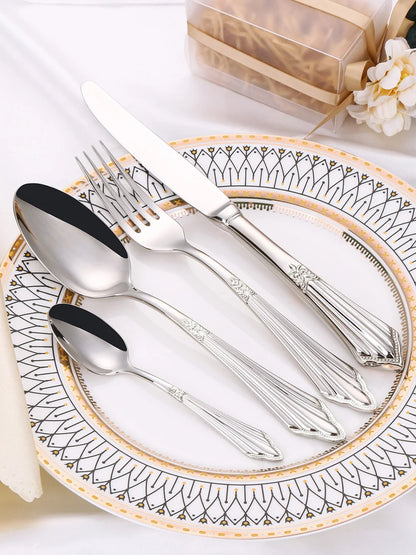 Aurivio | Besteckset – Vergoldetes Edelstahl-Besteck mit elegantem, modernem Design