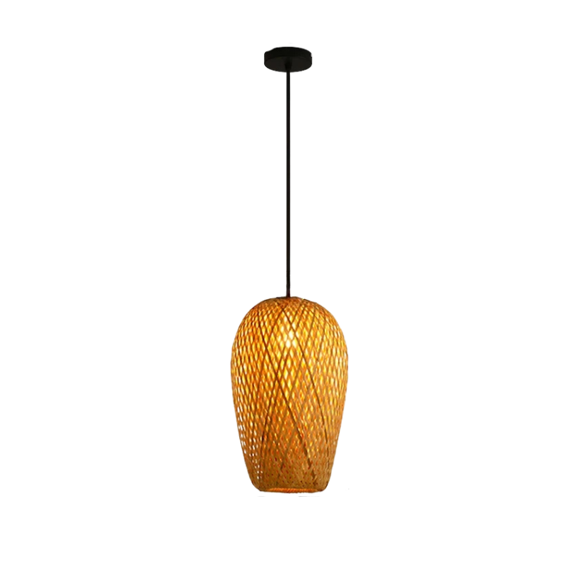 Rattano | Pendelleuchte aus handgewebtem Bambus & Rattan