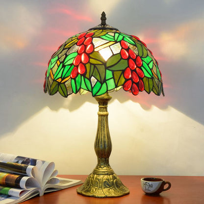 Elegante LED Tischlampe mit Kuppelschirm – Farbige Akzente für Wohn- und Schlafzimmer, Metall & Glas