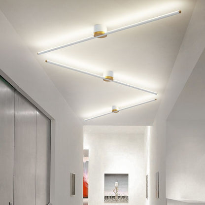 LumaLinea - Moderne Lineare LED-Deckenleuchte in Schwarz und Weiß für Schlaf- und Wohnzimmer