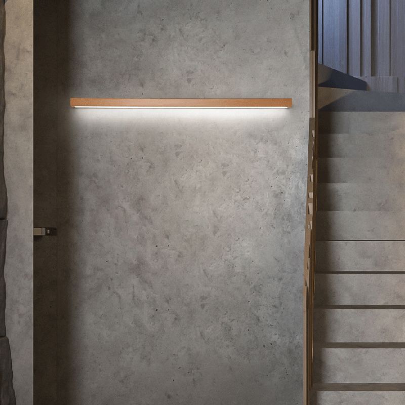 Modern Linear LED Wandleuchte Ozumi – 1/2-flammig Holz & Acryl für Spiegel- und Wohnbereich