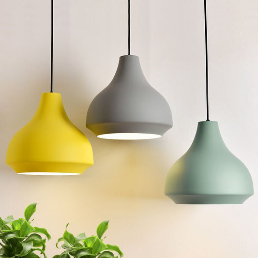 NoirLume | Moderne LED Pendelleuchte Schwarz/Gelb Wohn/Esszimmer Esstisch Metall
