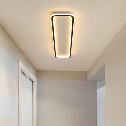 LumaRecta | Moderne Rechteckige LED-Deckenleuchte in Schwarz aus Metall und Silikon für Wohn-/Schlafzimmer