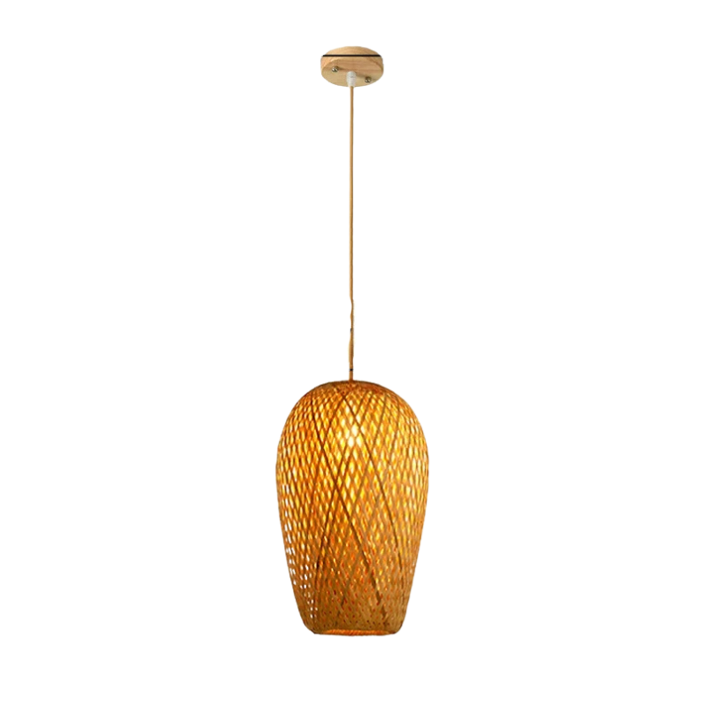 Rattano | Pendelleuchte aus handgewebtem Bambus & Rattan