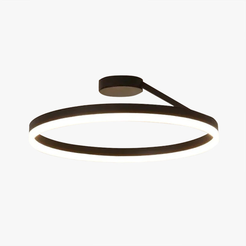 RottoLicht | Moderne LED-Deckenleuchte Ring Schwarz/Weiß – Eleganz und Funktion für Wohnzimmer & Flur