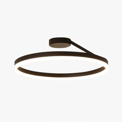 RottoLicht | Moderne LED-Deckenleuchte Ring Schwarz/Weiß – Eleganz und Funktion für Wohnzimmer & Flur