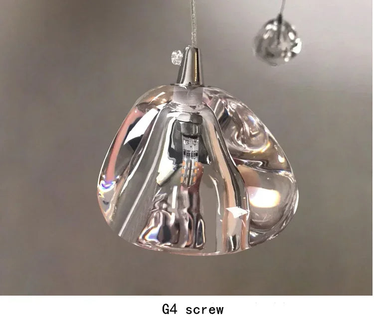 Cernobbio | Kristallpendelleuchte – Moderne LED-Hängeleuchte mit Edelstahl & Klarglas, Warm/Kaltlicht