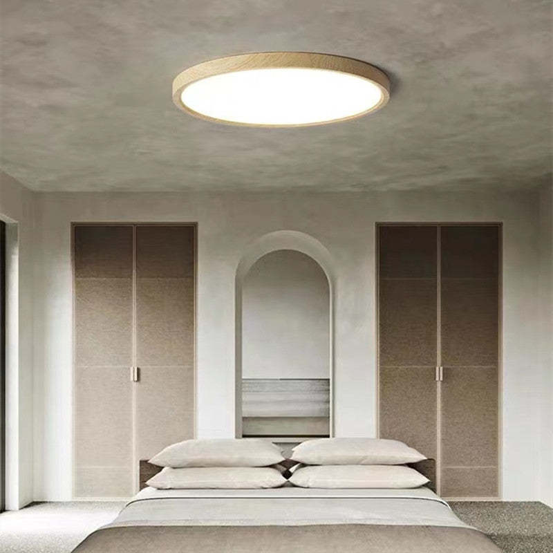 LichtHolz | Moderne LED Deckenleuchte – Minimalistisch, Stilvoll, Holzfarben für Wohn- und Schlafzimmer