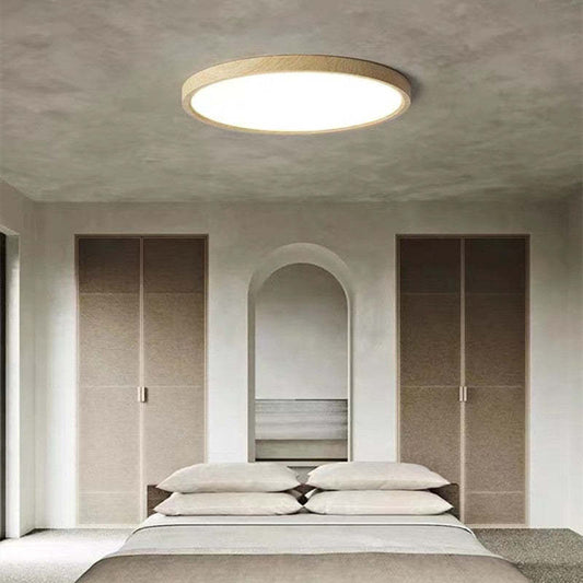 LichtHolz | Moderne LED Deckenleuchte – Minimalistisch, Stilvoll, Holzfarben für Wohn- und Schlafzimmer