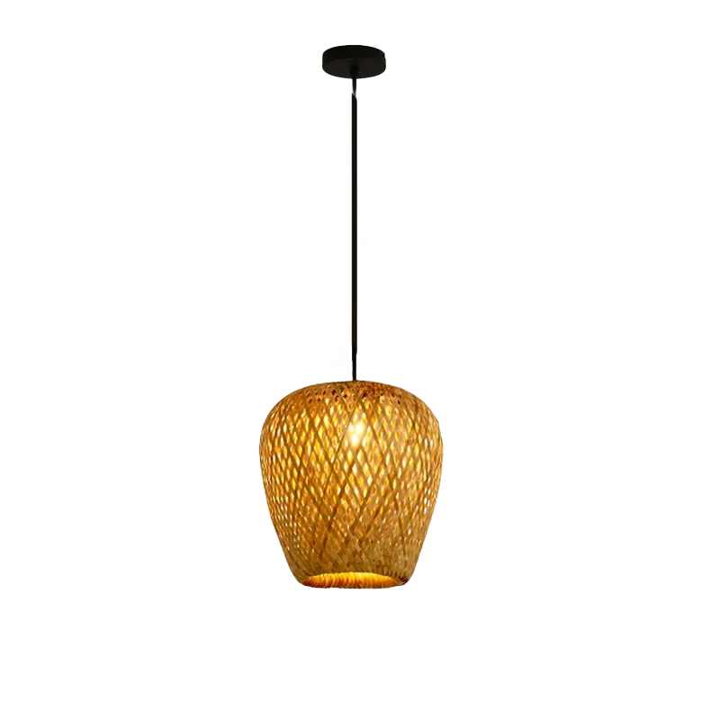 Rattano | Pendelleuchte aus handgewebtem Bambus & Rattan