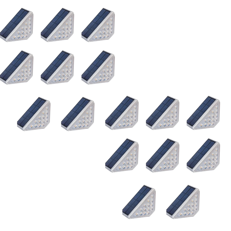 TreppenLicht Eco | Nachhaltige Solarstufenlichter mit wetterfestem Design - 8er/16er/24er Pack