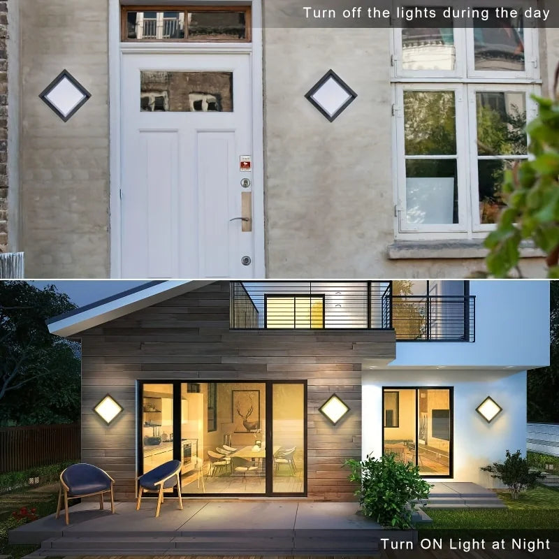 LumenEdge | Elegante minimalistische Wandleuchte aus Metall und Glas für Innen- und Außenbereiche