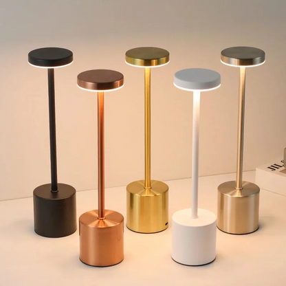 LichtAura | Wiederaufladbare LED Tischlampe mit Touch-Sensor – Einstellbare Farben für gemütliche Atmosphäre,