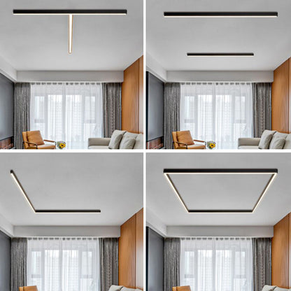 LineaLux LED-Deckenleuchte in schwarzem Metall für modernes Wohnambiente