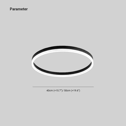 EclipseAura | Moderne LED-Deckenleuchte – Dimmbares, Ring-Design aus Metall in Schwarz/Weiß/Gold für Wohnzimmer & Schlafzimmer