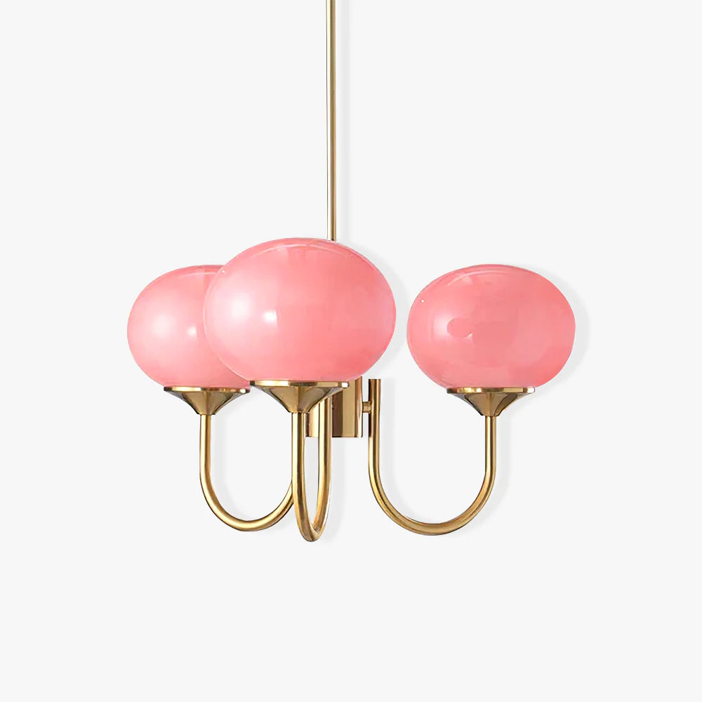 Zuckerstrahlen | Moderner Kronleuchter im Marshmallow-Design – Elegantes Glas, sanftes Licht & stilvolle Akzente für Wohn- und Esszimmer