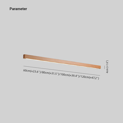 Modern Linear LED Wandleuchte Ozumi – 1/2-flammig Holz & Acryl für Spiegel- und Wohnbereich
