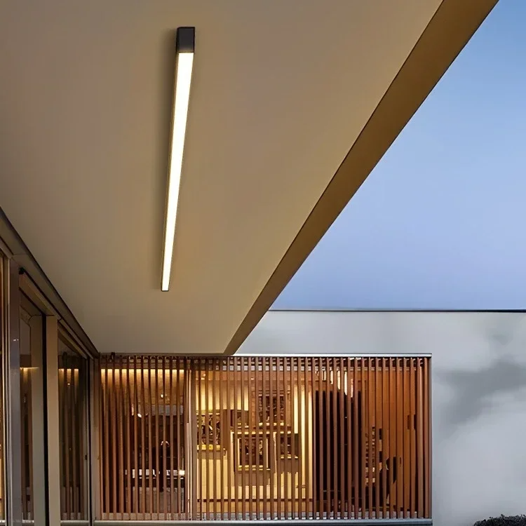 LineaLux Pluss | Outdoor LED-Deckenleuchte – Wetterfeste IP65 Lampe in Schwarz & Weiß, Modernes Lineares Design , Für Terrasse, Balkon & Hauseingang3