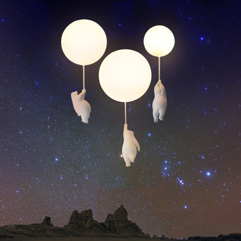 BärBallon | LED Kinderzimmerlampe – Verspielte Deckenleuchte mit süßem Bär & bunten Luftballons