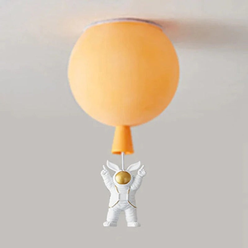 Gagarin | Astronauten-Ballon LED Deckenleuchte – 8 Farben, Fantasievolles Design für Kinderzimmer