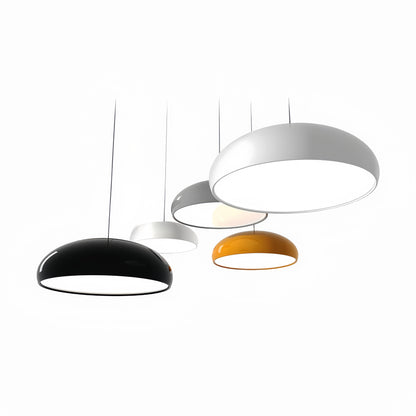 LichtFlair | Moderne LED Pendelleuchte Schwarz/Weinrot/Orange/Weiß - Metall Wohn/Schlafzimmer